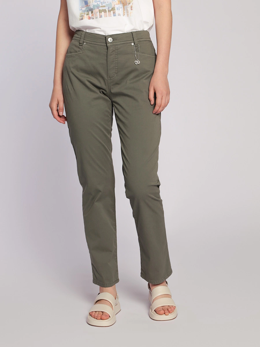 Брюки Berlin прямого кроя оливкового цвета